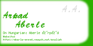 arpad aberle business card